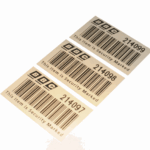 Sequential Barcode Silver Polyester Labels